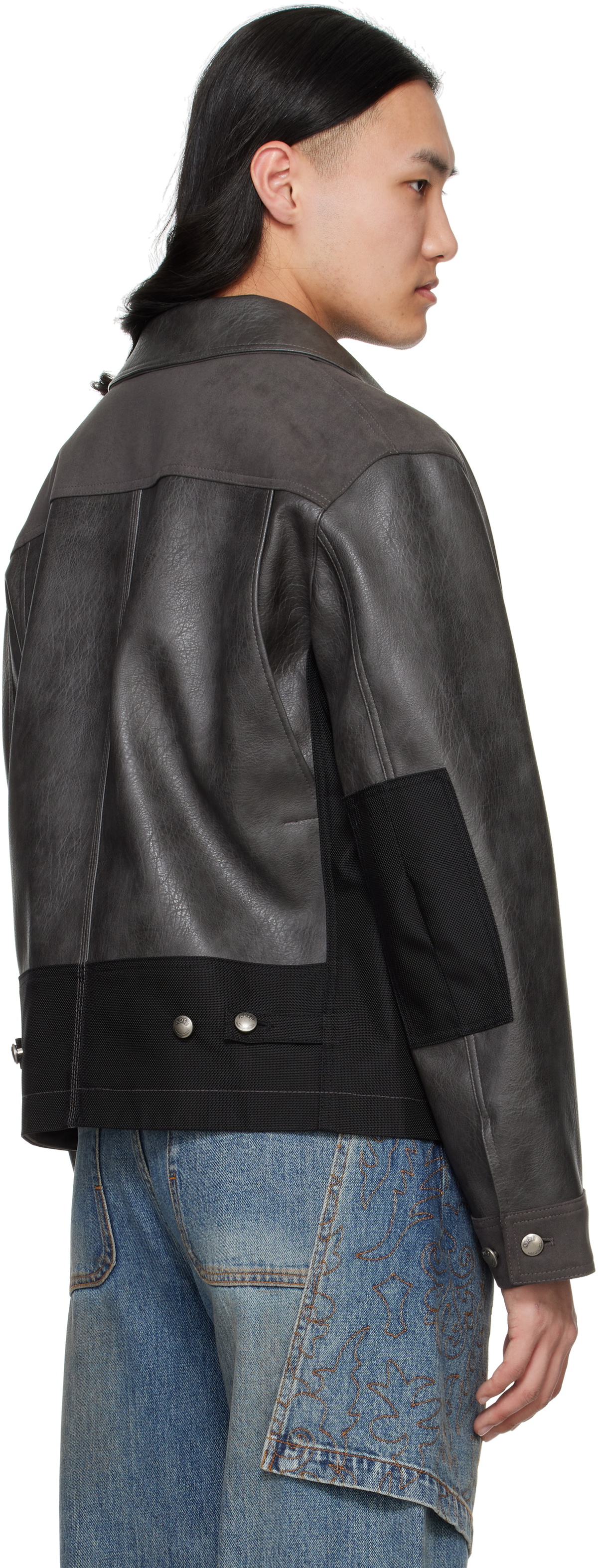 Andersson Bell Gray Carpenter Faux-Leather Jacket Andersson Bell