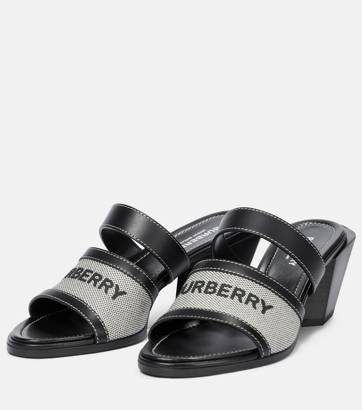 Vintage Check leather sandals in beige - Burberry Kids | Mytheresa