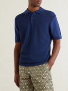Orlebar Brown - Burnham Tie Stitch Linen-blend Polo Shirt - Blue