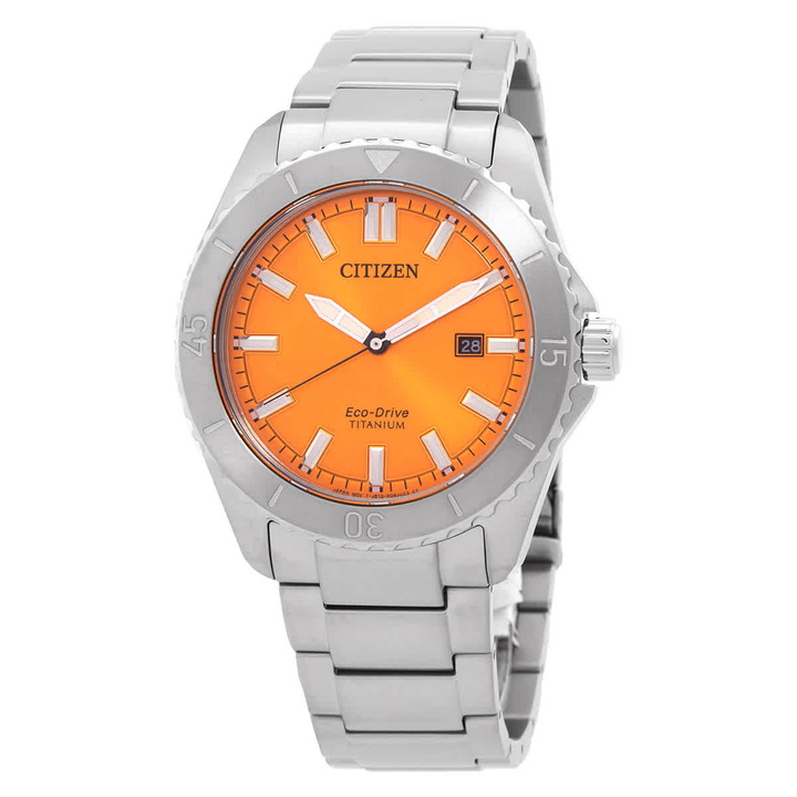 Photo: Citizen Brycen Eco-Drive Orange Dial Mens Watch AW1840-50X