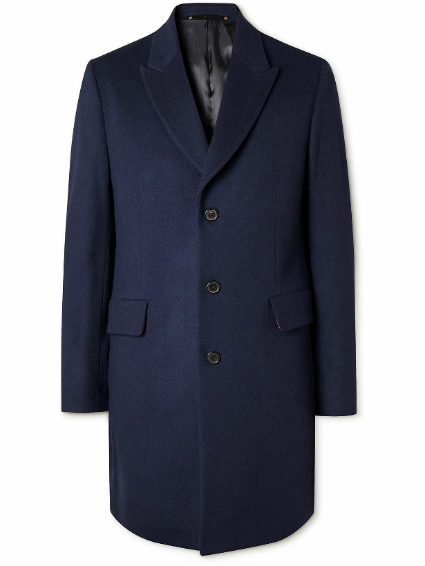 Photo: Paul Smith - Wool and Cashmere-Blend Overcoat - Blue