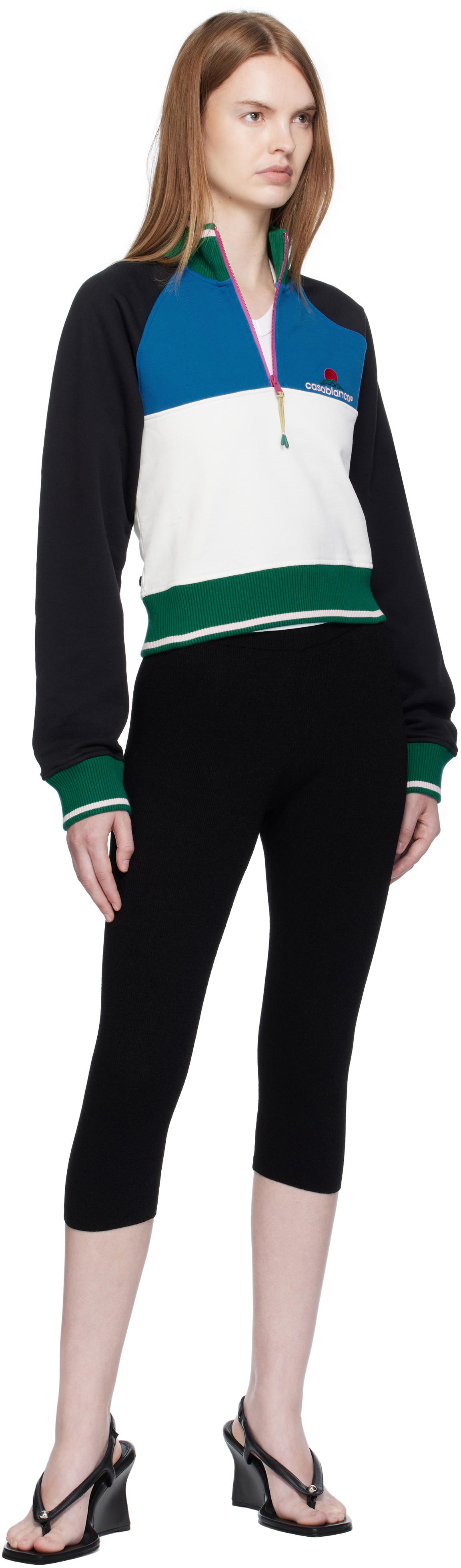 Casablanca Multicolor Quarter Zip Colorblock Sweatshirt