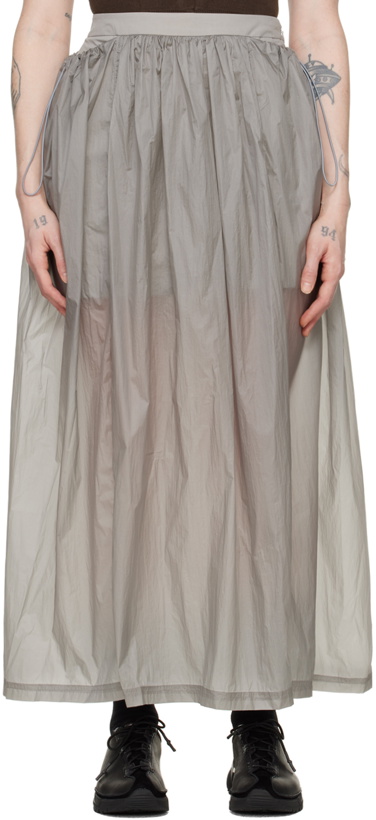 Photo: AMOMENTO Gray Layered Maxi Skirt
