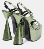 D'Accori Belle metallic leather platform sandals