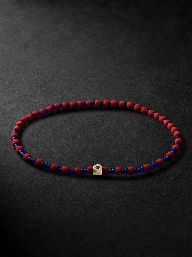 Photo: Luis Morais - Gold and Ruby Beaded Bracelet