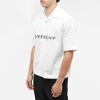 Givenchy Men's Logo Hawaiian Shirt in White/Black