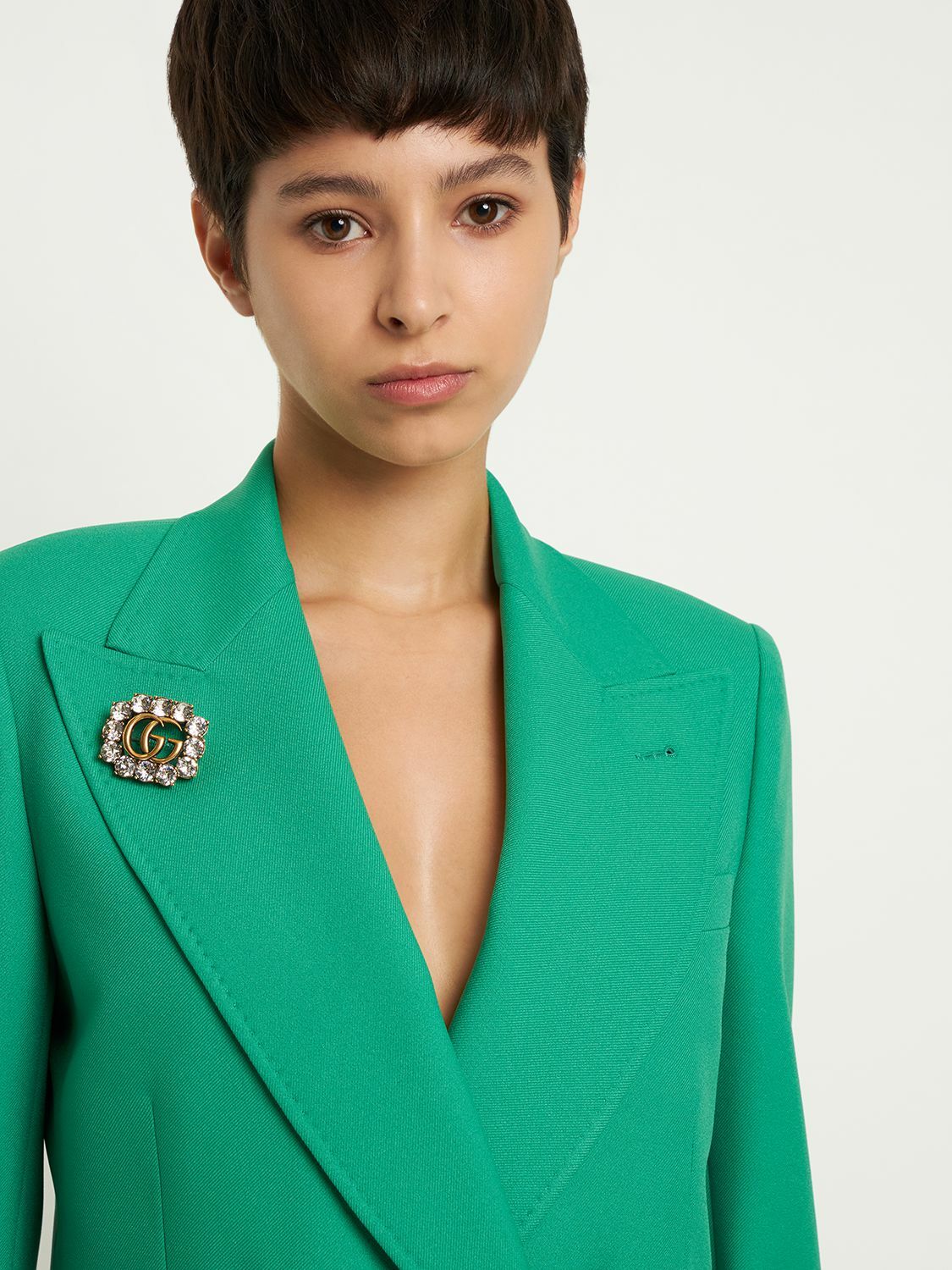 GUCCI - Gg Marmont Crystal Brooch Gucci