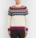 Moncler - Fair Isle Wool-Blend Sweater - Men - Off-white