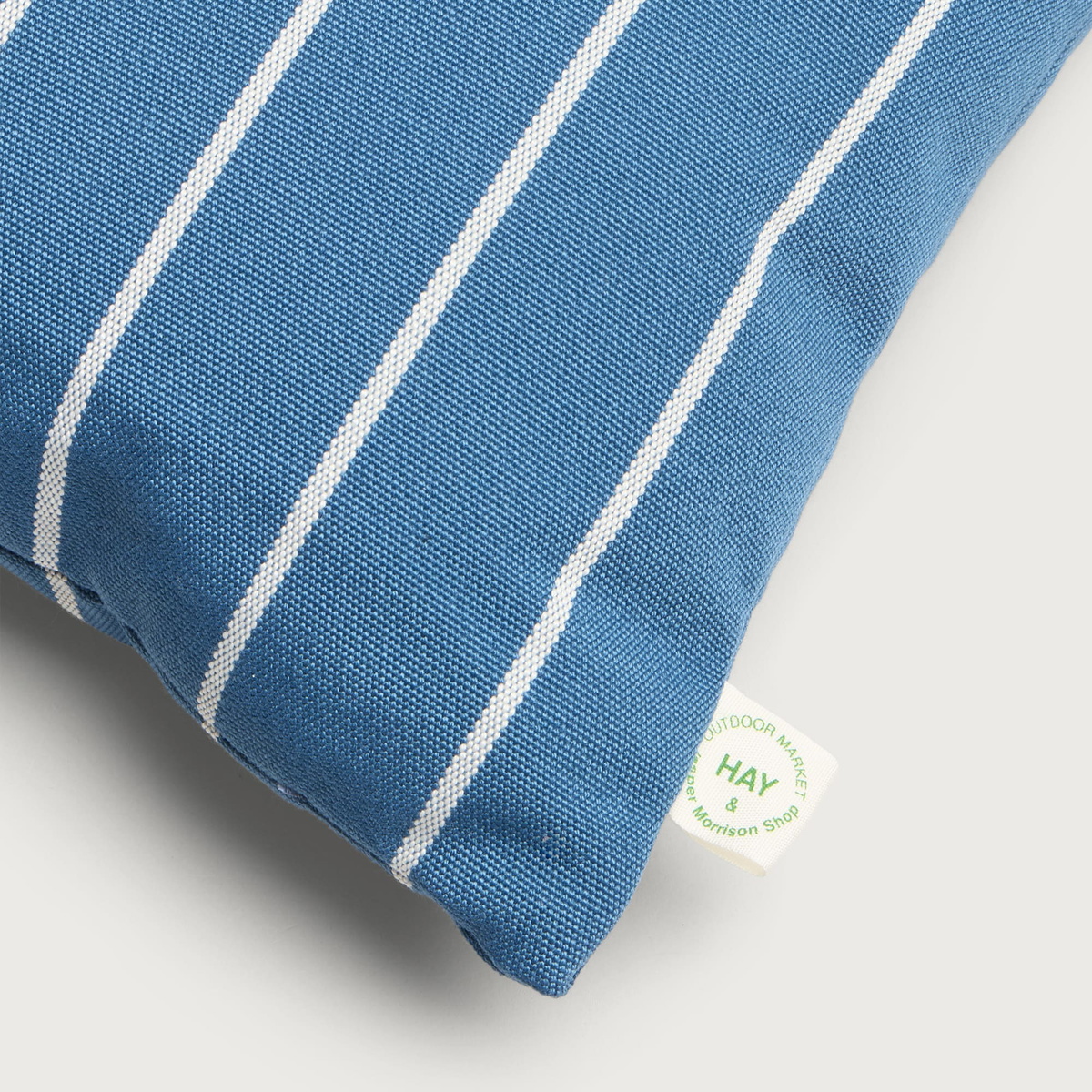 HAY Outdoor Market Cushion in Blue/Beige Stripe