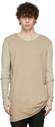 Boris Bidjan Saberi Gray LS1 Rib Sleeve T-Shirt