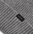 Paul Smith - Ribbed Cashmere and Wool-Blend Beanie - Gray