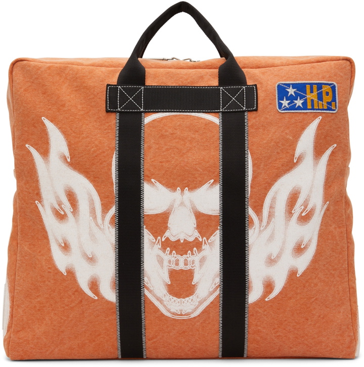 Photo: Heron Preston Orange Canvas Duffle Bag