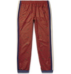 Gucci - Tapered Webbing-Trimmed Printed Tech-Jersey Track Pants - Multi