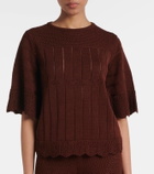 Eres Rêverie open-knit cotton-blend top