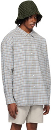 nanamica Blue Euro Check Shirt