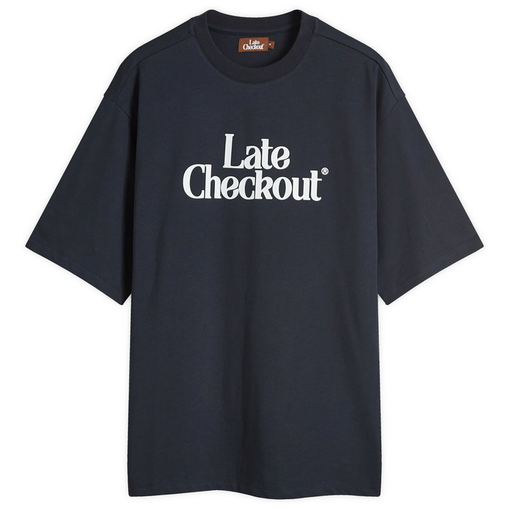 Photo: Late Checkout Men's LC Logo T-Shirt in Blue