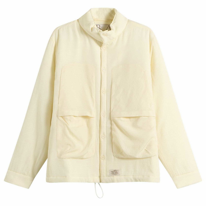 Photo: Ranra Men's Epitome Wool Silk Padded Overshirt in Pristine