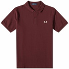 Fred Perry Men's Authentic Plain Polo Shirt in Oxblood