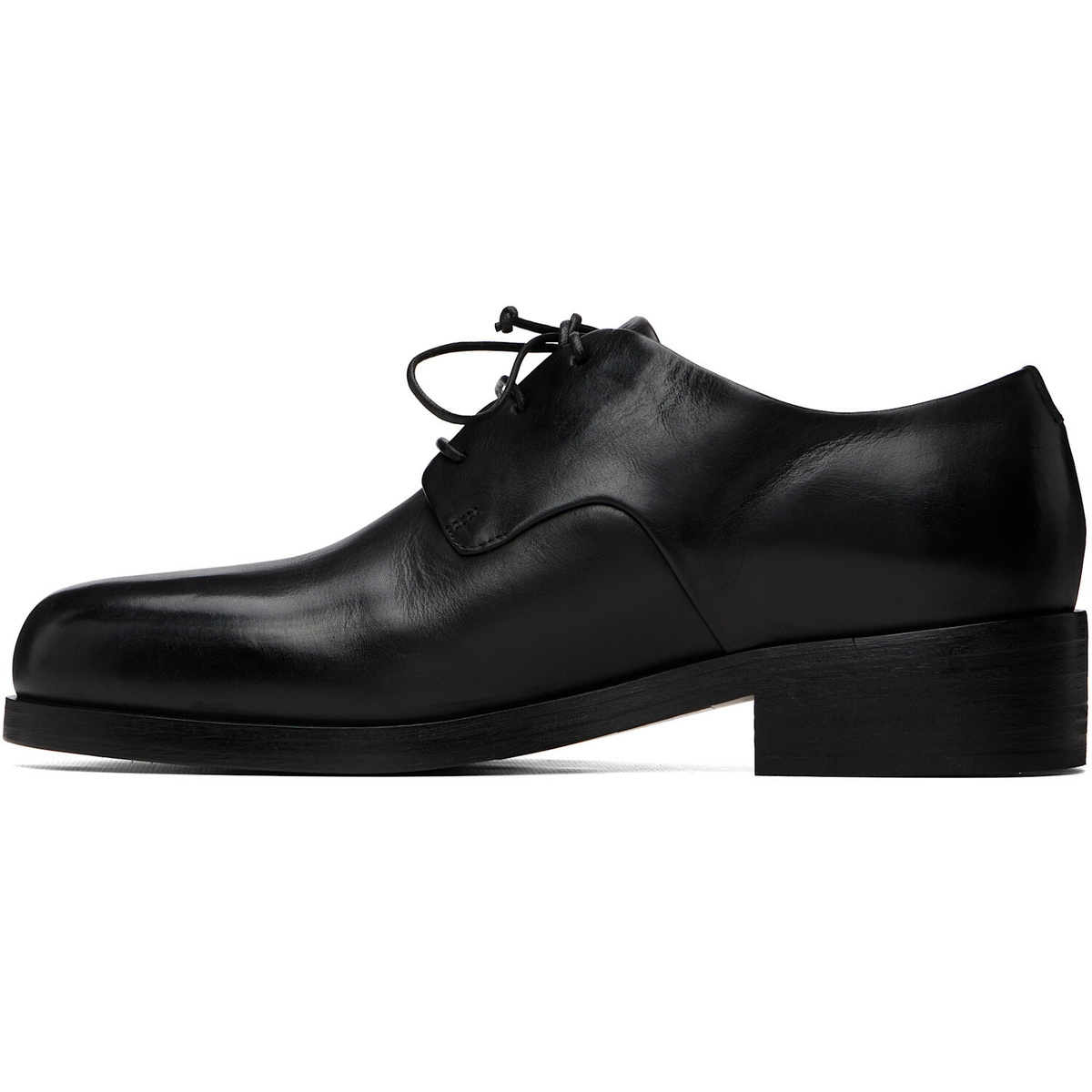 Marsèll Black Gnocco Soft Pebbled Leather Derbys