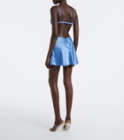 Retrofête Taliera embellished satin cut-out minidress