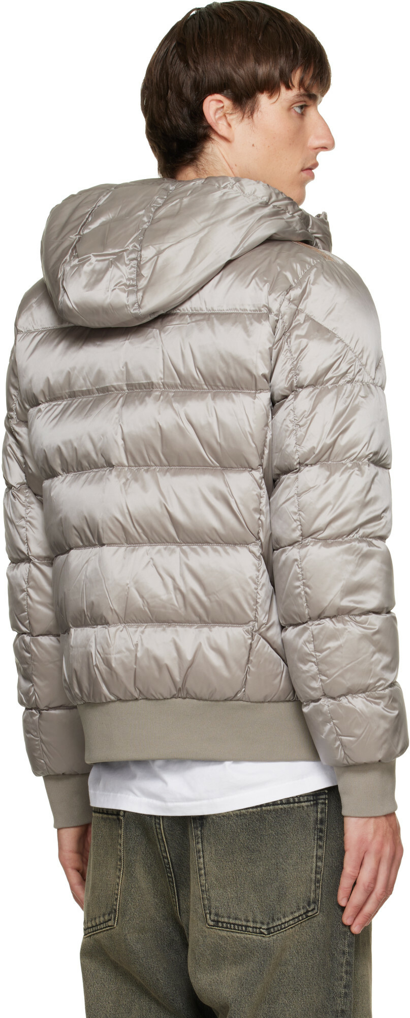 Parajumpers Gray Pharrell Hooded Bomber Jacket