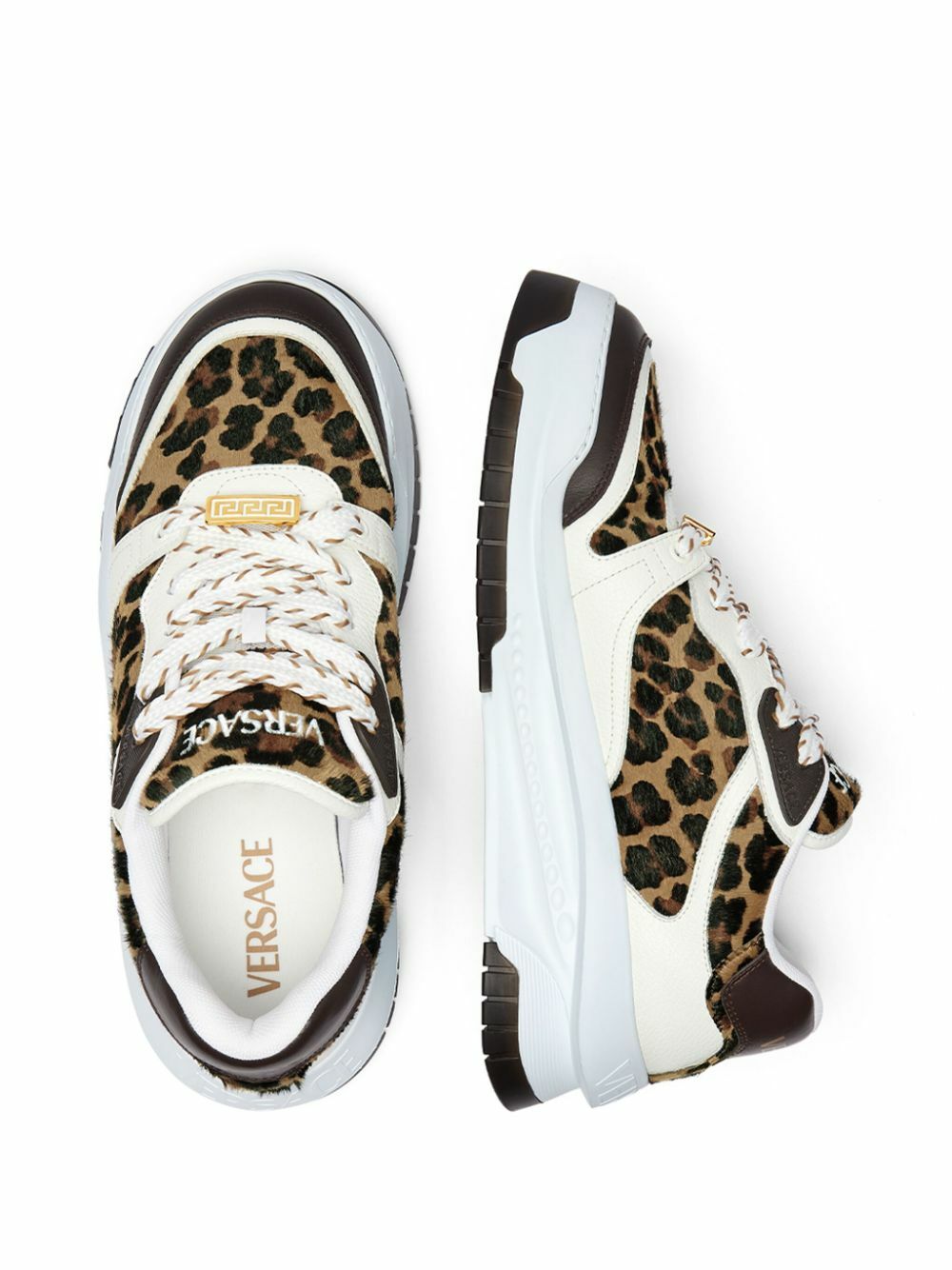 VERSACE - Odissea Leather Sneakers Versace