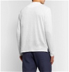 120% - Garment-Dyed Linen Henley T-Shirt - White