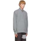 Thom Browne Grey Intarsia 4-Bar Sweatshirt