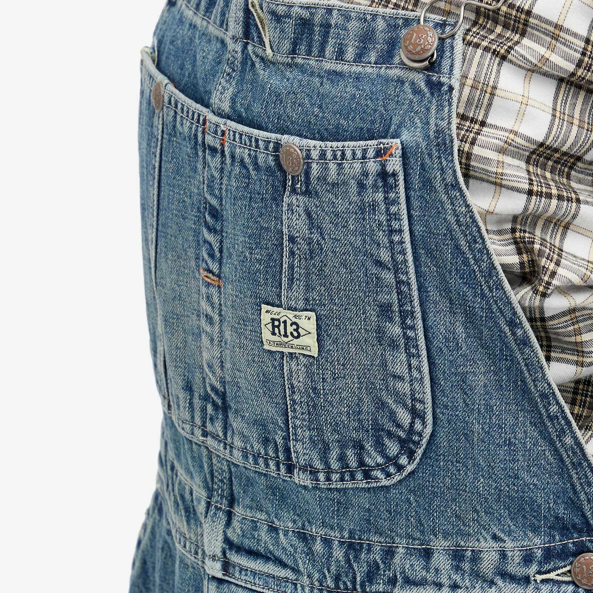 R13 Women's D'Arcy Overall in Clinton Blue