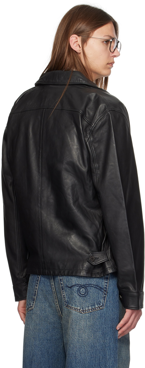 Polo Ralph Lauren Leather Jacket 刺繍なし $698 NWT Polo Ralph Lauren Leather Shirt Jacket Mens Large