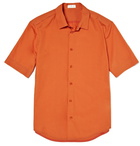 Balenciaga - Fused-Cotton Short Sleeved Shirt - Men - Bright orange