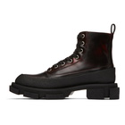 both Burgundy Second/Layer Edition Brushed Combat Boots