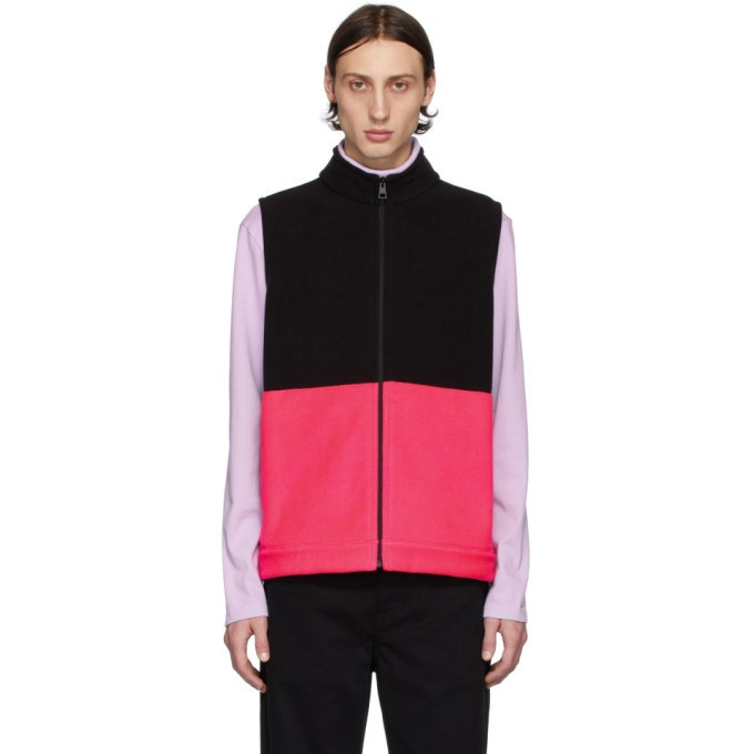 Photo: Harris Wharf London Black and Pink Polaire Vest