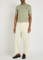 Fred Perry Logo Fine Cotton-knit Polo Shirt Light Green