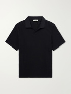 FRAME - Cotton-Piqué Polo Shirt - Black