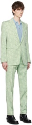Dries Van Noten Green Slim Fit Suit