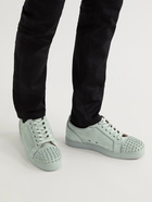 Christian Louboutin - Louis Junior Spikes Cap-Toe Suede Sneakers - Gray