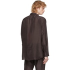 By Walid Brown Silk Tristan Shirt