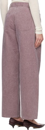 AURALEE Purple Washed Organic Canvas Jeans