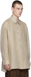 UNIFORME Taupe Linen Shirt