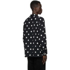 WACKO MARIA Black and White Dots Open Collar Shirt