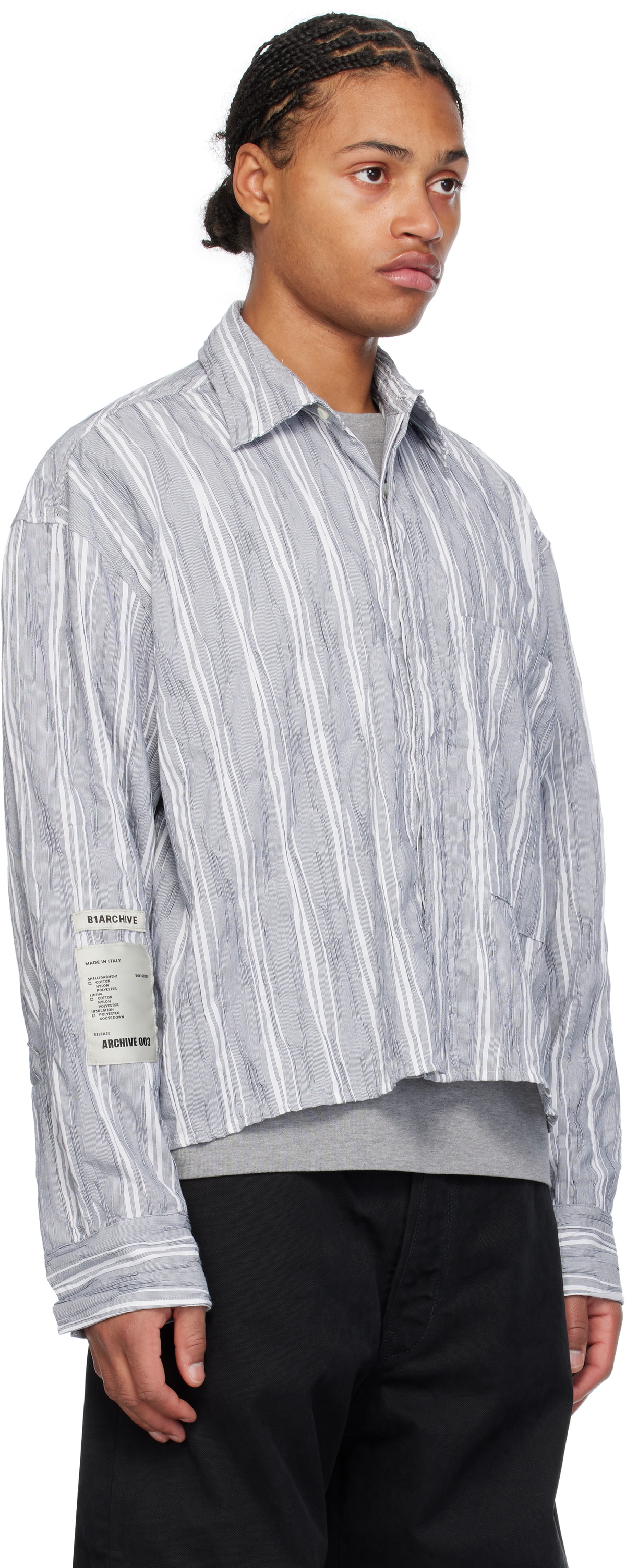 B1ARCHIVE Gray Single Pocket Shirt