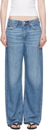 rag & bone Blue Featherweight Logan Wide-Leg Jeans