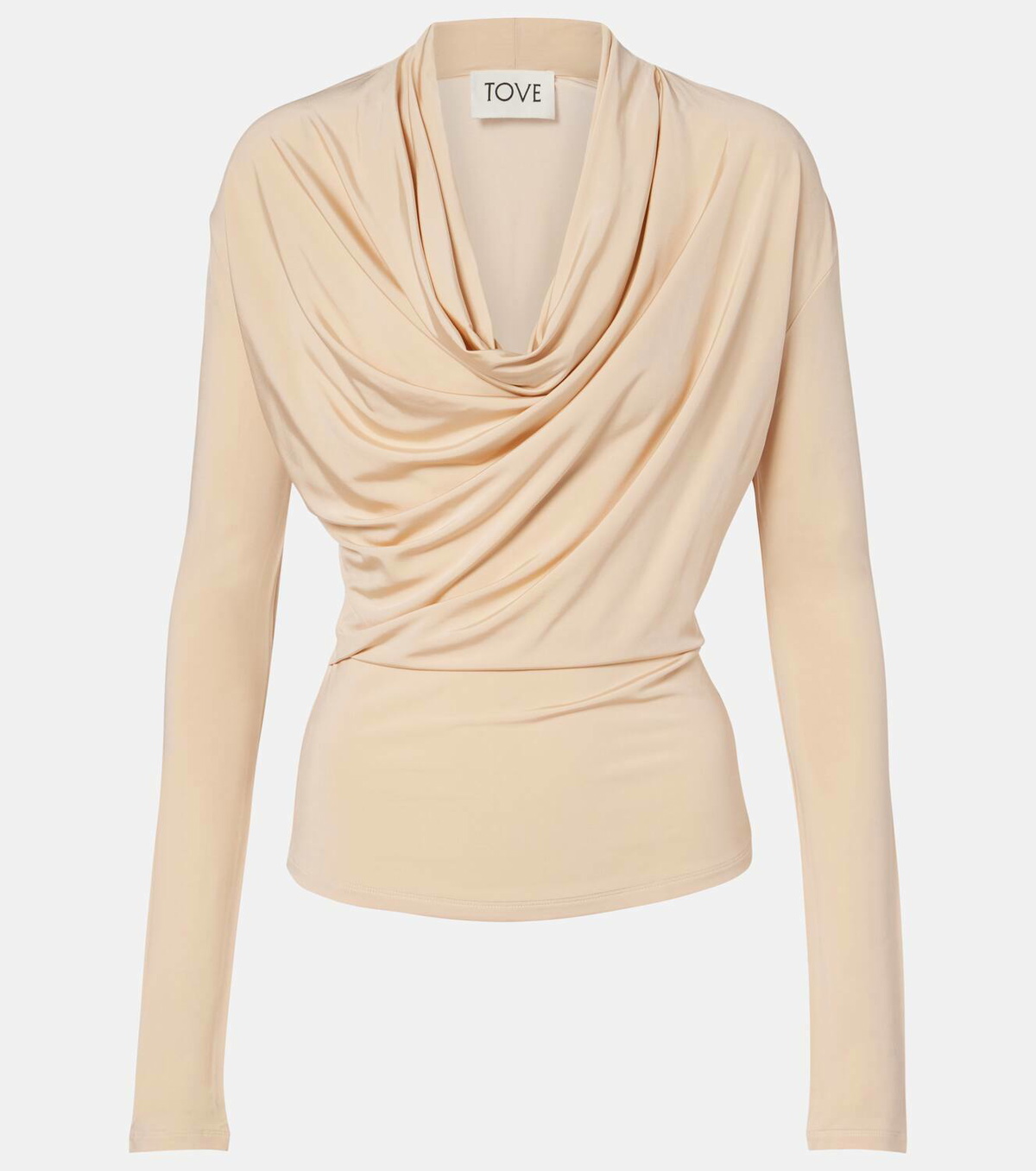 Tove Fina draped jersey top