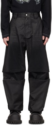 We11done Black Two-Tuck Jeans