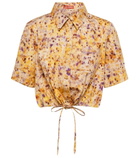 Altuzarra - Ben floral cotton-blend crop top
