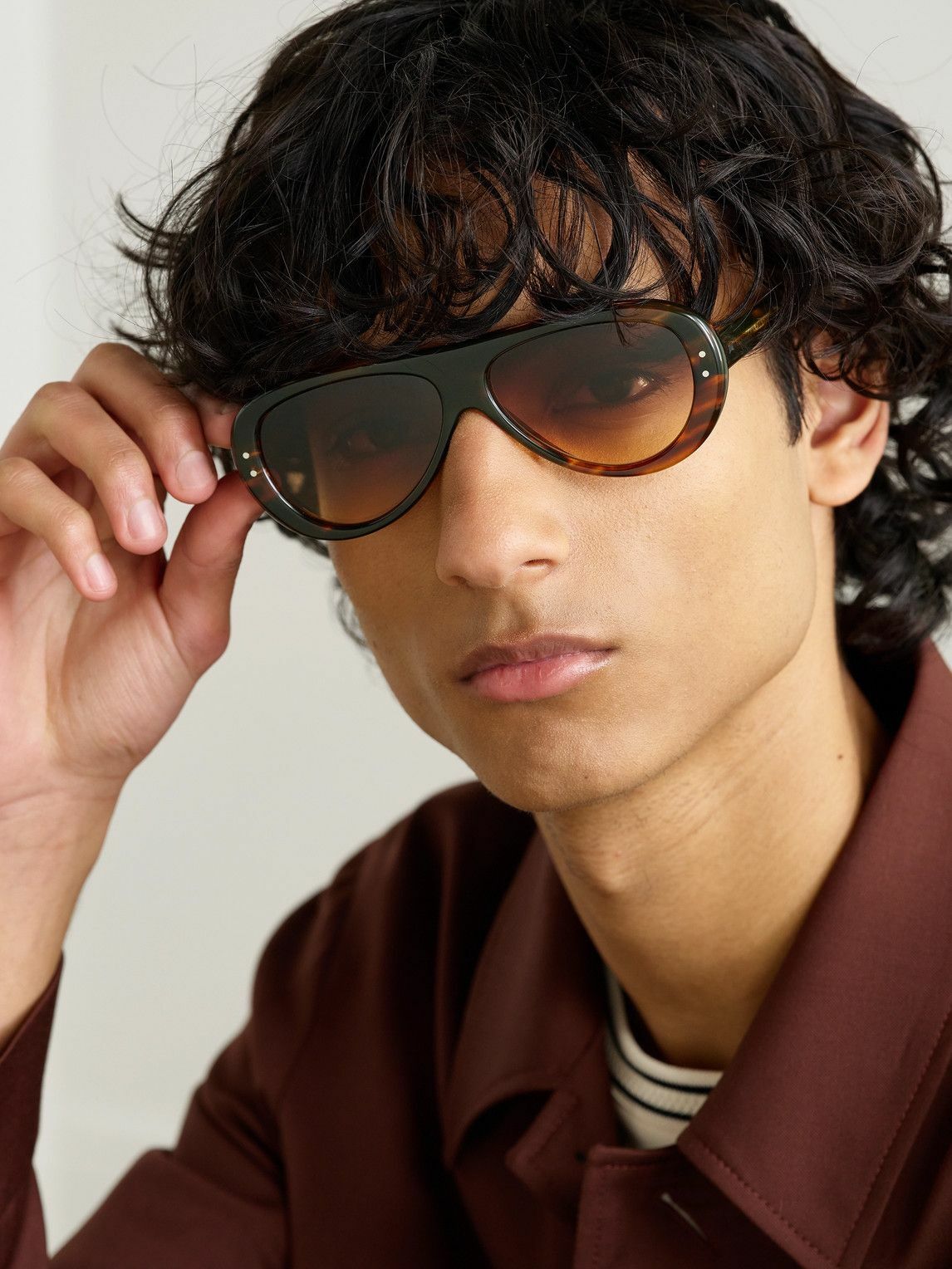 Mr P. - Cubitts Ischia Aviator-Style Acetate Sunglasses