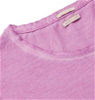 Massimo Alba - Panarea Garment-Dyed Cotton-Jersey T-Shirt - Men - Pink