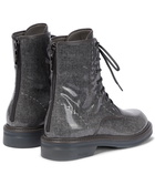 Max Mara - Beth glazed wool combat boots