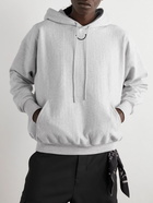 READYMADE - Logo-Print Embroidered Cotton-Blend Jersey Hoodie - Gray